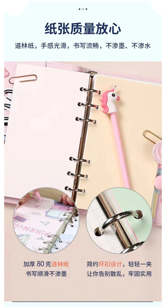 Demon Slayer Kawaii Notebook Kamado Nezuko Handbook Flipchart School Supplies Office Pu Material Children's Day Birthday Gift
