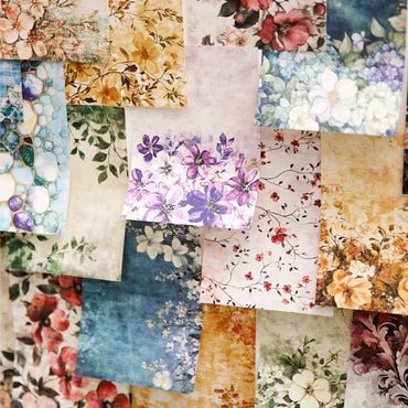 20pcs/lot Memo Pads Material Paper Renaissance Illustrated Scrolls Junk Journal diary Scrapbooking  Background Decoration Paper