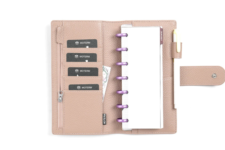 Moterm New Arrivals Weeks Elite Planner Cover for Hobonichi Weeks/ Mega Pebbled Leather Notebook without Large Pocket Organizer
