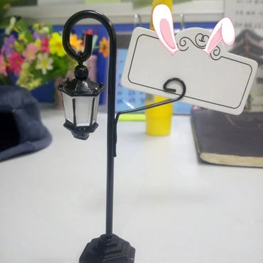 1Pcs Streetlight Shape Wedding Favors Supplies Decoration Reception Clip Number Place Cards Name Holder Seat Desk Accessories