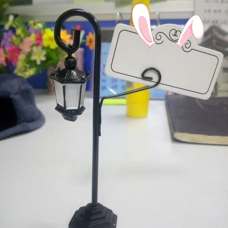 1Pcs Streetlight Shape Wedding Favors Supplies Decoration Reception Clip Number Place Cards Name Holder Seat Desk Accessories