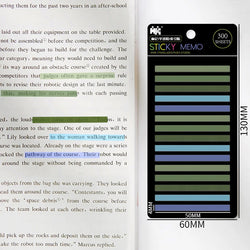 300 Sheets Posted It Transparentes Sticky Notes Self-Adhesive Annotation Read Books Bookmarks Tabs Notepad Aesthetic Stationery