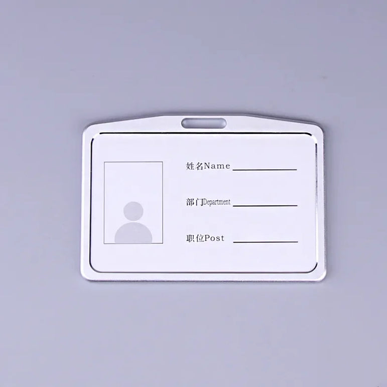 Aluminum Alloy Card Holder Retractable Badge Reel Employee Staff Name ID Work Card Holder Business Supplies