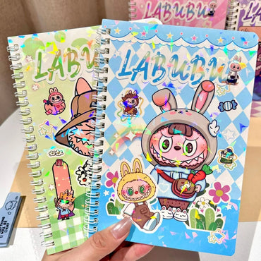 1/3/5/10pcs Random Style Creative Coil Notebook Cute Cartoon Notebook Horizontal Row Student Stationery Gift