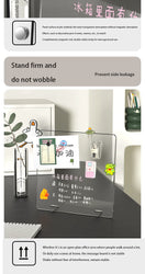 Desktop message board Acrylic transparent notepad Office memo board can be written home memo board magnetic desktop board
