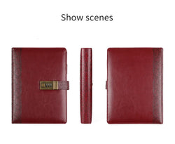 Diary A5 Notebook with Lock Journal Binder Notepad Ring Bullet Note Book Office Agenda Planner Spiral Retro Stationery Organizer