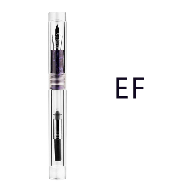 New MAJOHN C1 Fountain Pen Transparent Eyedropper EF F M Nibs Ink Pen school office writing pens Xmas gifts with Original Box