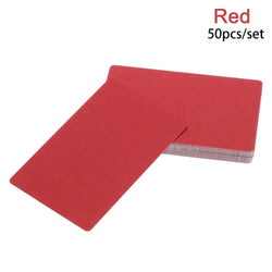 50Pcs/Set DIY Laser Engraving Metal Business Card Aluminum Alloy Blank Card for Marking Special Logo Printing Card Office Supply