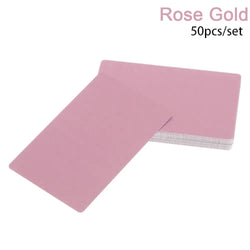 50Pcs/Set DIY Laser Engraving Metal Business Card Aluminum Alloy Blank Card for Marking Special Logo Printing Card Office Supply