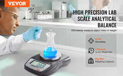 VEVOR Analytical Balance 600x 0.01g Accuracy High Precision Lab Scale LCD Display Digital Jewelry Weighing Scale for Lab Jewelry