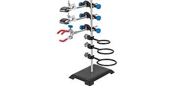 VEVOR Laboratory Support Stand Rack With 3 Adjustable Clips and 3 Hoods School Supplies Stainless for Chemical Biology Teaching