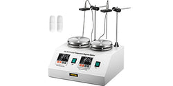 VEVOR 1/2/4/6 Heads Magnetic Agitador With Hot Plate Vortex Electric Shaker Mixer Portable Blender Stirrer Bar for Chemical Lab