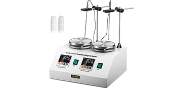 VEVOR 1/2/4/6 Heads Magnetic Agitador With Hot Plate Vortex Electric Shaker Mixer Portable Blender Stirrer Bar for Chemical Lab
